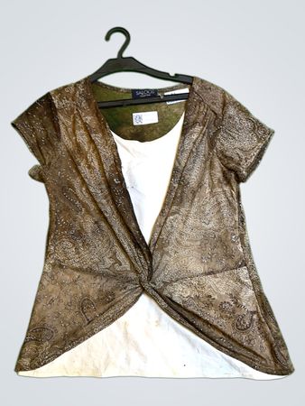 Saloos Collection Braunes Paisley-Top