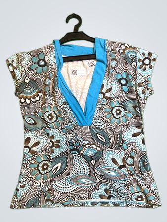 Vintage Vanguard Floral Scrub Top