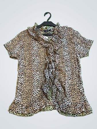 C.L. Leopardprint-Bluse