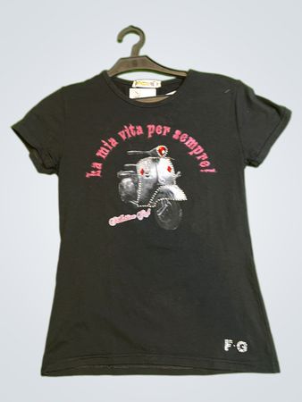 Schwarzes Grafik-T-Shirt