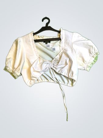 Alpenkönig White Cropped Blouse