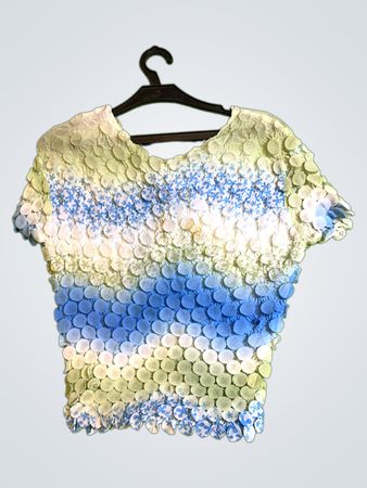 Abstract Print Bubble Top