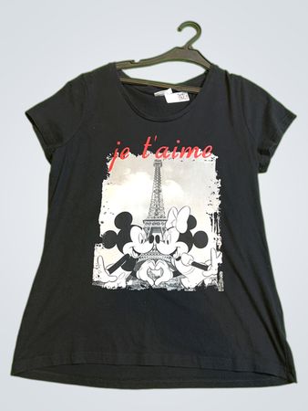 Disney T-Shirt mit Eiffel-Turm und Mickey-Maus-Design