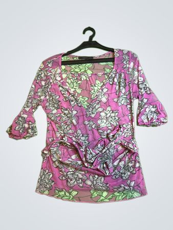 Pink Floral Bluse