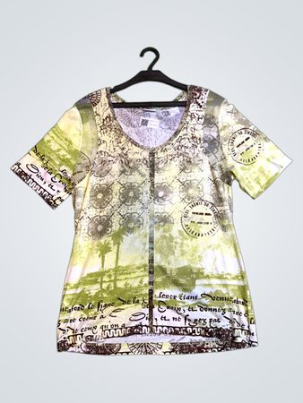 M&S Grünes und Braunes Kurzarmoberteil