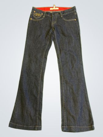 D2T Jeans Damen Flare Denim Jeans