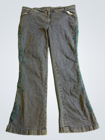 Denim 24/7 Flared Jeans mit Stickerei