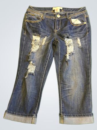 Damen verwaschene Denim-Jeans
