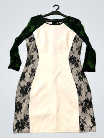 Vintage Vanguard Schwarz und Weiß Blumenkleid