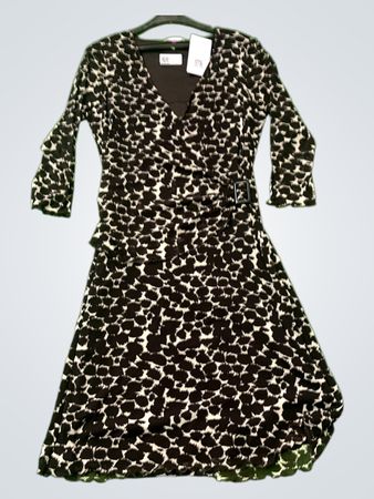 Patrice Breal Schwarz-Weiß Kleid