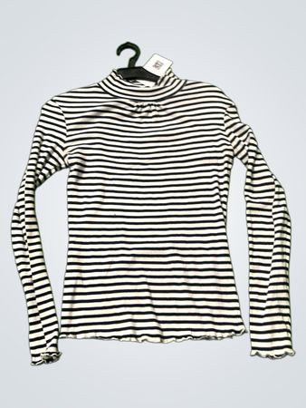PROMOD Gestreifter Rollkragen Langarmshirt