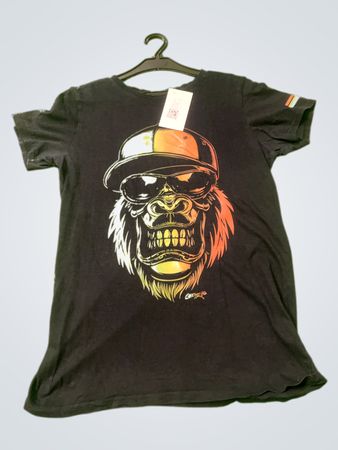 Schwarzes Grafik-T-Shirt