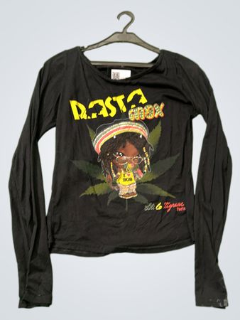 Rasta Rootz Langarm-Grafik-T-Shirt