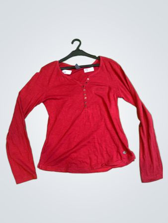 Multipla Red Langarm-Henley-Shirt