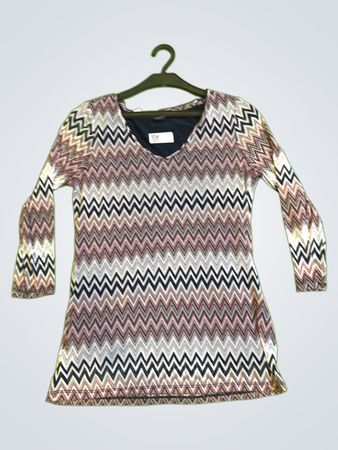 sOliver Langarm-Zig-Zag-Muster Tunika