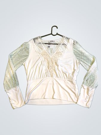 Morgan Langarm-Oberteil mit SpitzenDetails