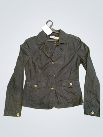 Schwarze bestickte Jacke