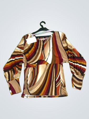 Bluse mit mehrfarbigen Streifen