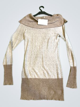 G by Guess Braunes und Weißes Gestreiftes Kleid