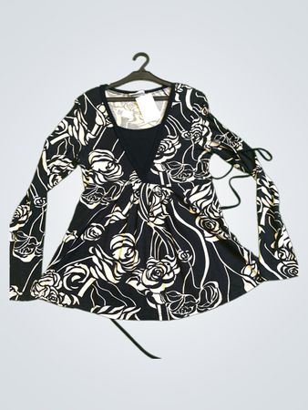 Yessica Floral Langarmtop