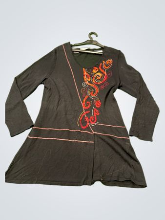 Christine Laure Black Langarm-Top