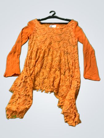 Orange Spitzen-Bodysuit