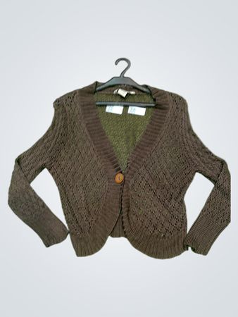 Brauner Strick-Cardigan