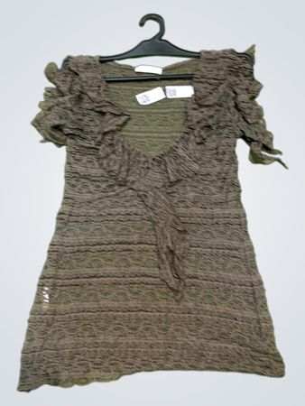 Braunes Häkel-Minikleid