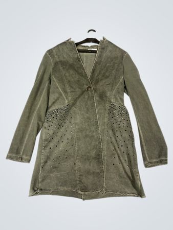 Grüne Wildlederjacke