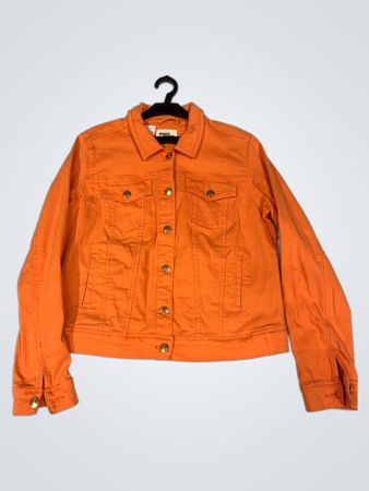 Orangenes Jeansjacke