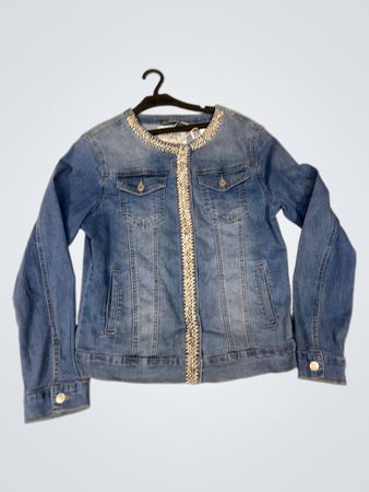 Bunte Premium-Denimjacke