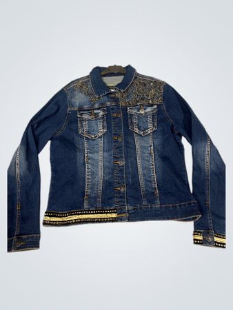 Verzierte Denimjacke