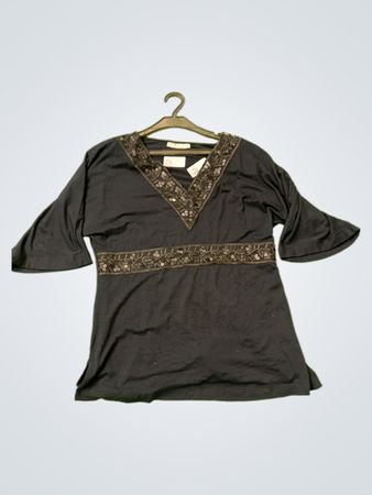 Lindex schwarze Bluse mit Verzierungen