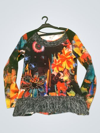 Bluse mit Fransen