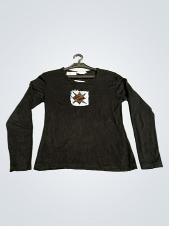 Schwarzes Langarmshirt