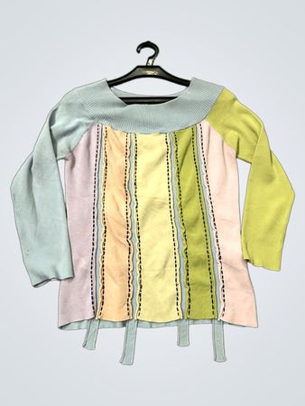 Mehrfarbiger Patchwork-Pullover