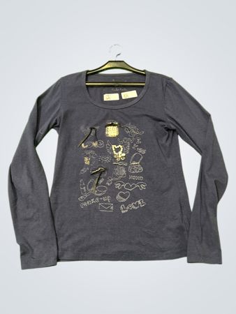 Cache Cache Langarm-Grafik-T-Shirt