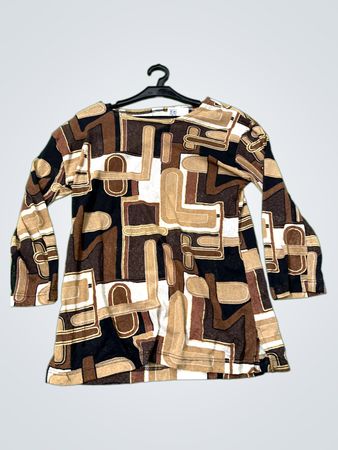 Braun gemustertes Kleid