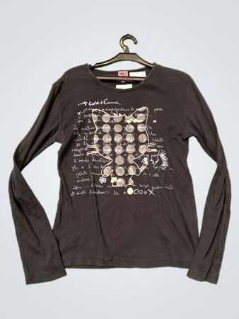 NN Corotennis Langarm-Grafik-T-Shirt