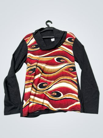 Langarmshirt mit abstraktem Muster