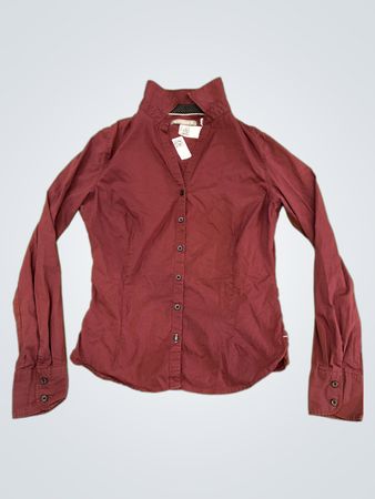 Ligne à Suivre Burgundy Button-Up Shirt