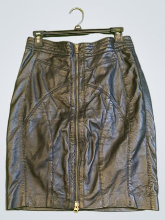 InWear schwarze Leder Bleistiftrock