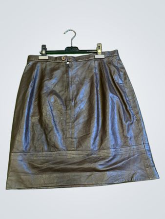 Unbranded Leder Midi-Rock