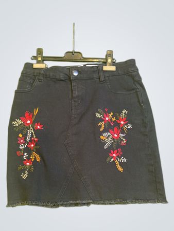 Janina bestickter Jeansrock