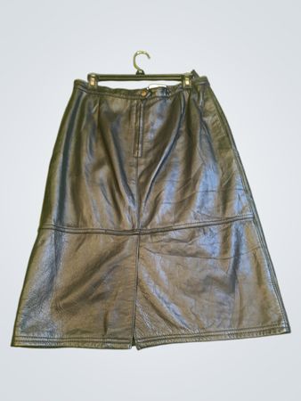 Brown Leather Skirt