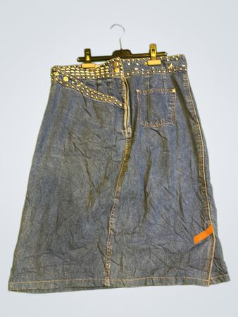 Jeansrock mit Nietenbund