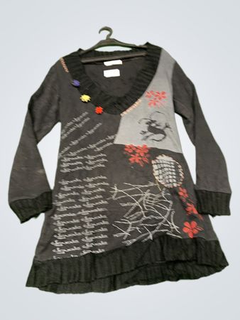 Egoole Gray Langarmkleid