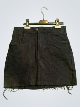 Bershka Schwarzer Denim Minirock