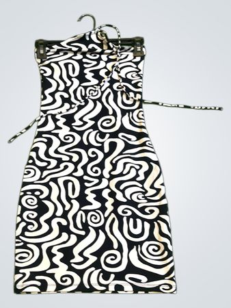 Monkl Schwarz und Weiß Muster Kleid
