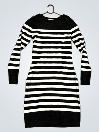 Morgan Gestreiftes Langarmkleid